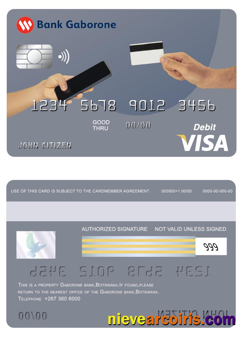 Botswana Bank Gaboronevisa card